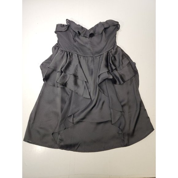 American Eagle Outfitters Dresses & Skirts - American Eagle Outfitters Womens Dress Mini Ruffle Black Strapless Size 8